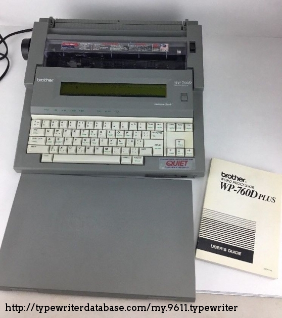 1992 Brother WP760D Plus on the Typewriter Database